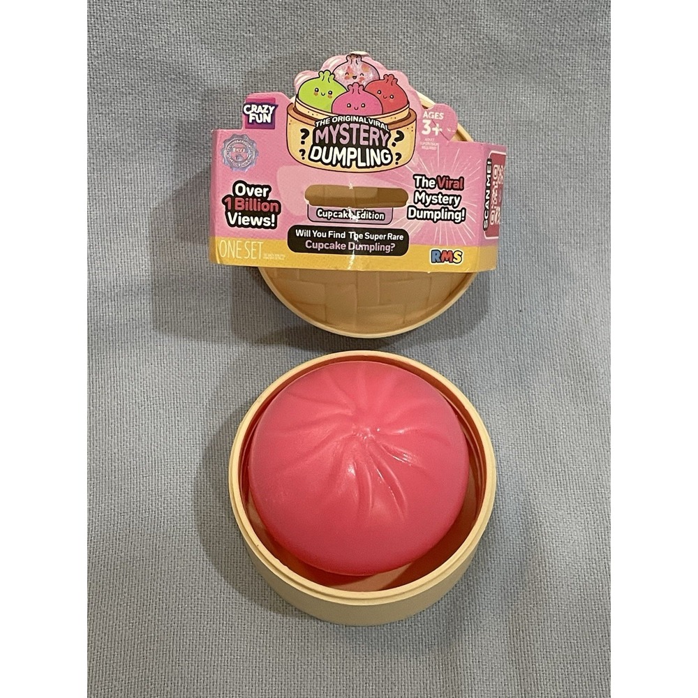 NEW Open Mini Mystery Bun Squishy Dumpling Fidget Fun - Cupcake Edition - Pink
